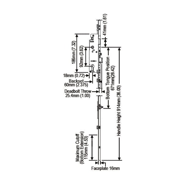 Strybuc Hoppe Manual Tongue Lock Ext 8502406354 Zoro